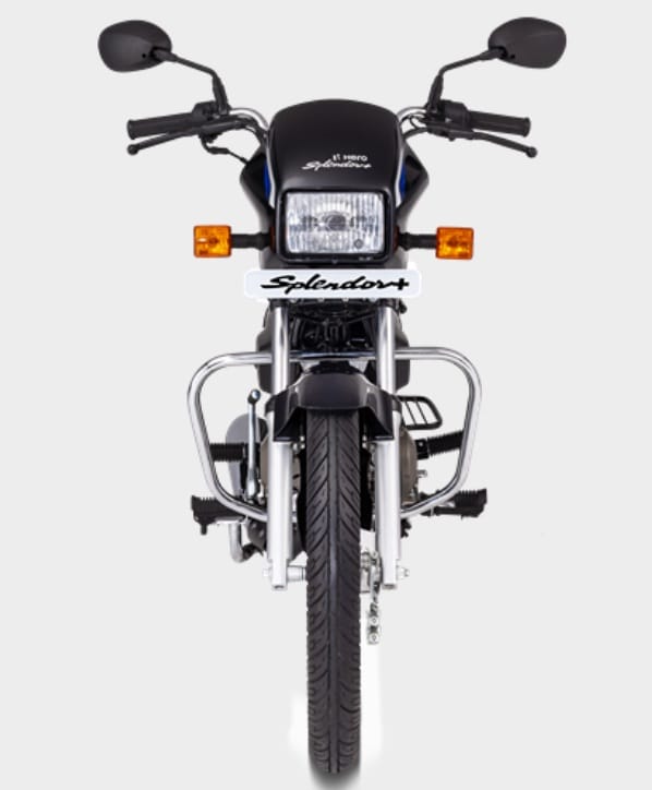 Hero Splendor Plus 2026 Blue Black Front View