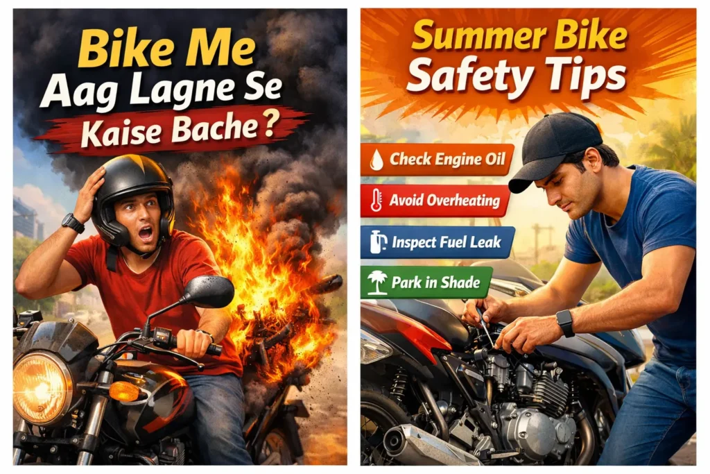 Garmi me bike me aag lagne se kaise bache