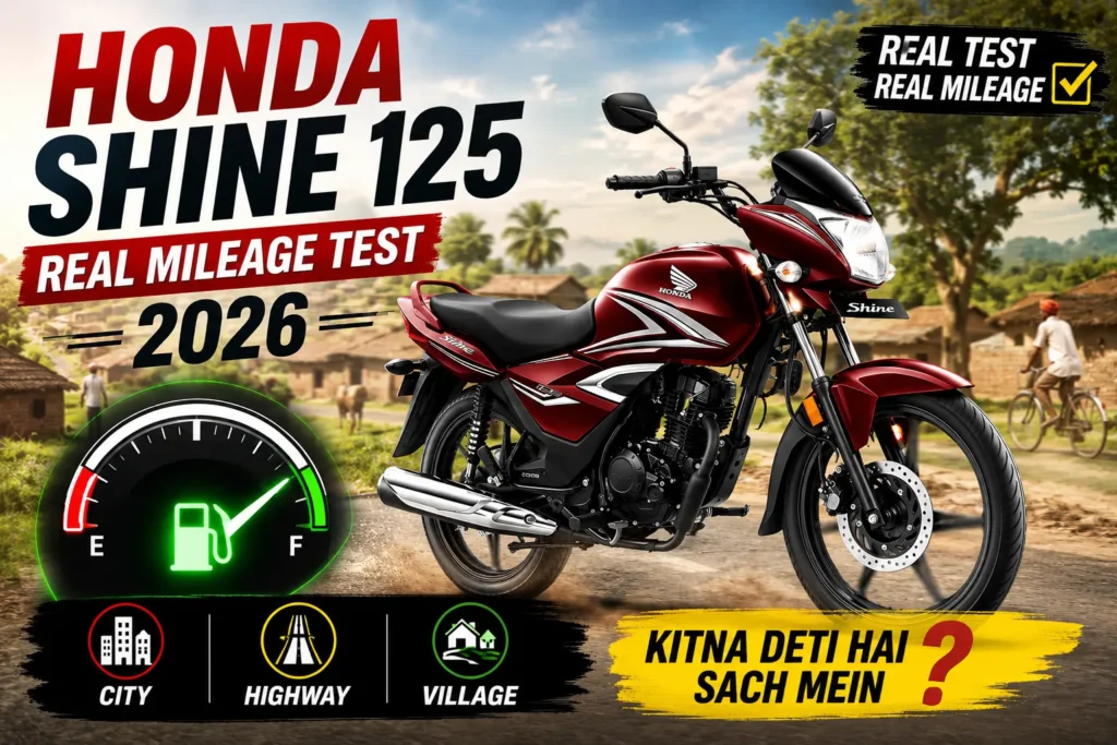 Honda Shine 125 Real Mileage Test 2026