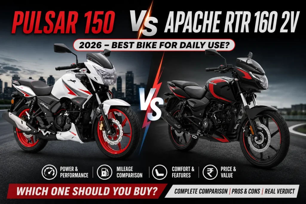 Pulsar 150 vs Apache RTR 160 2V 2026