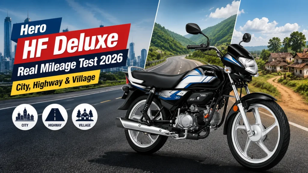 Hero HF Deluxe Real Mileage Test 2026