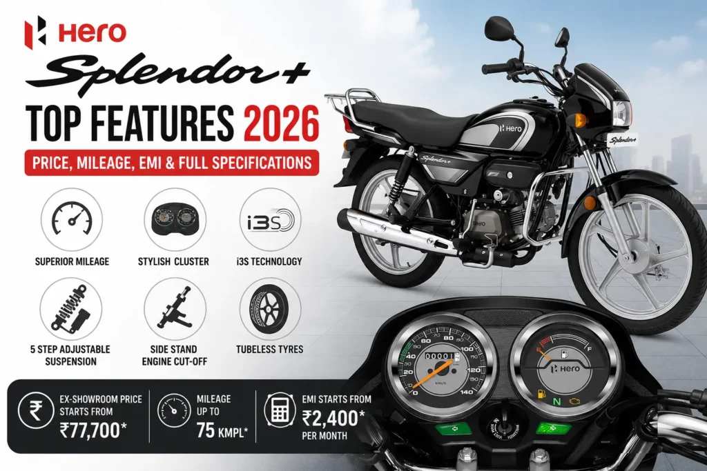 Hero Splendor Plus Top Features 2026