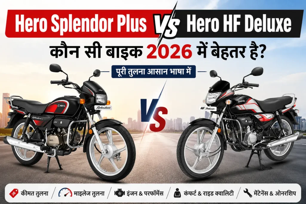 Hero Splendor Plus vs Hero HF Deluxe