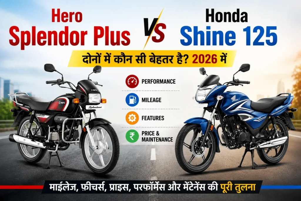 Hero Splendor Plus vs Honda Shine 125